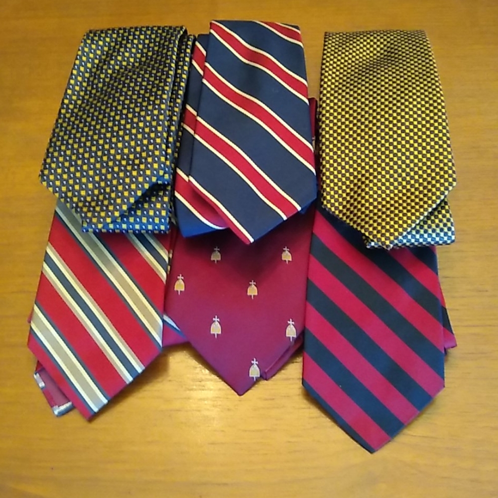 Lot of six silk ties from J.PRESS